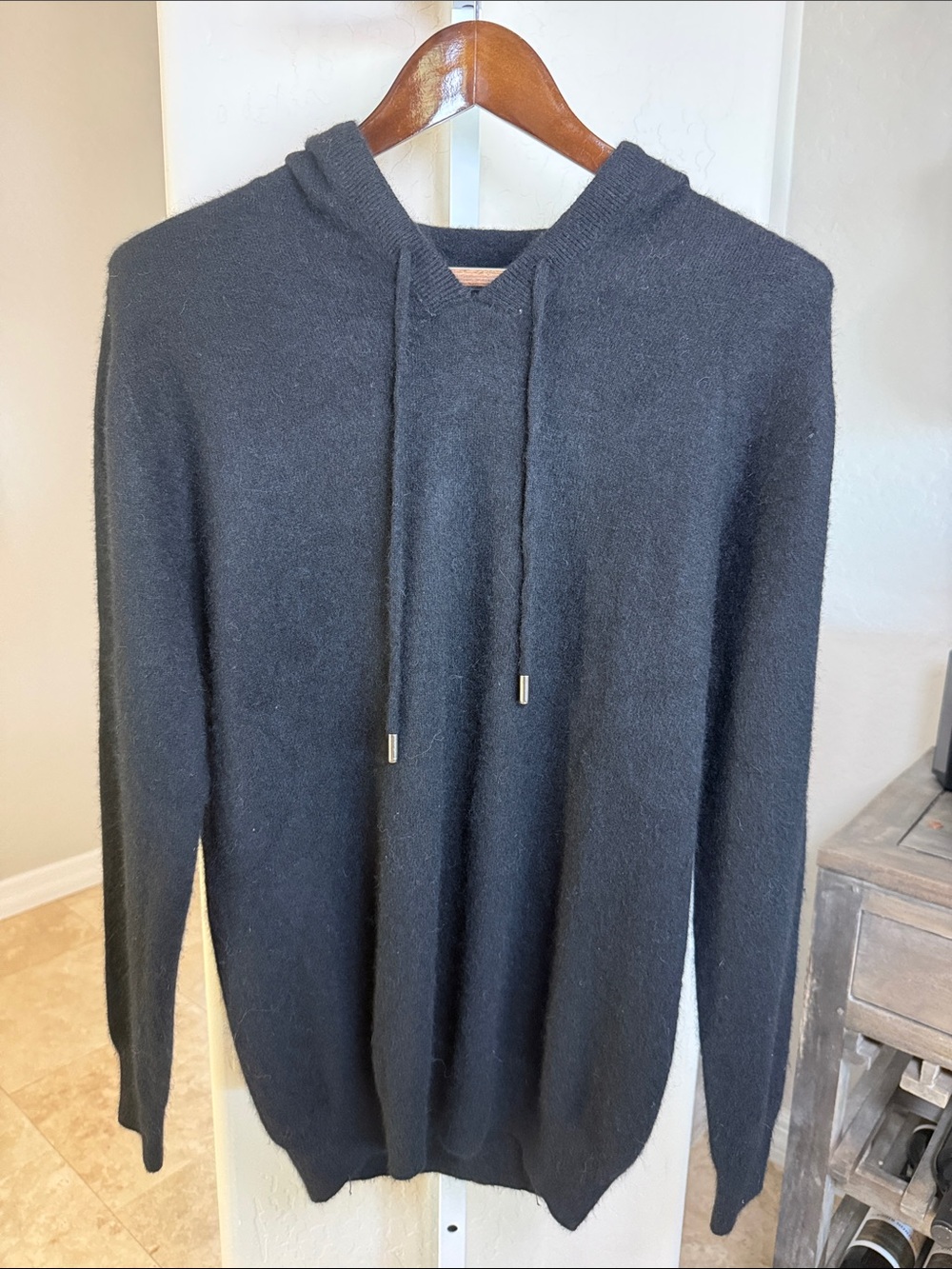 Men's Black Hooded Sweater super soft and cozy